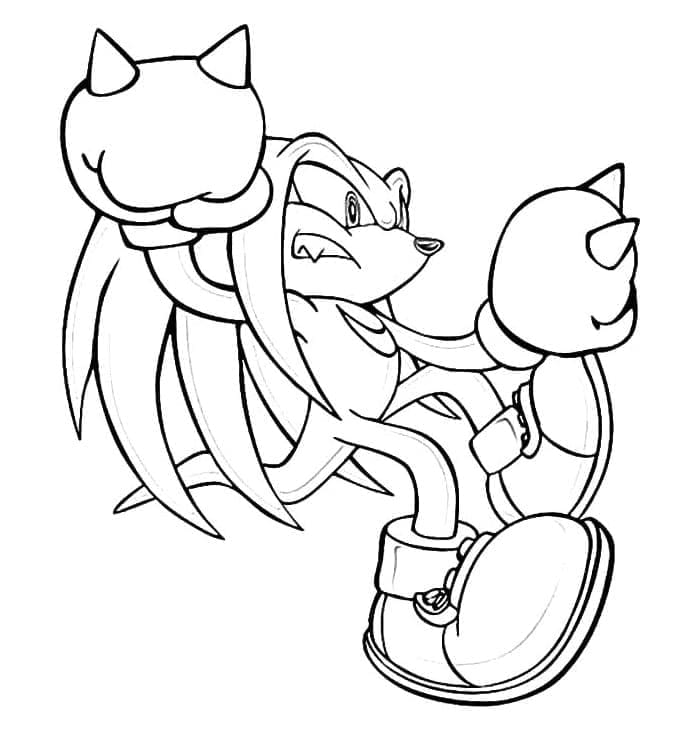 Free printable Knuckles coloring page #212933 from Video Games collection