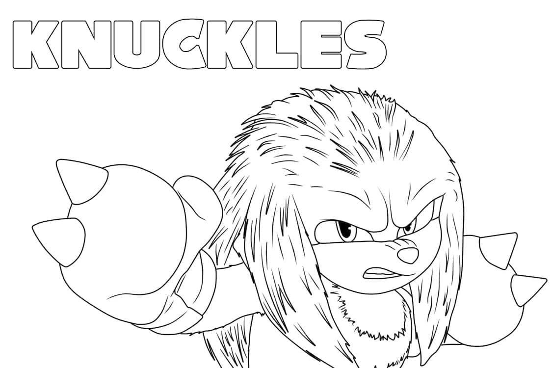 Free printable Knuckles coloring page #212939 from Video Games collection