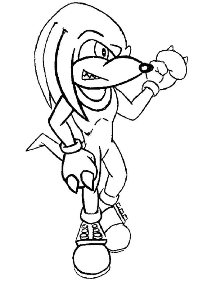 Free printable Knuckles coloring page #212941 from Video Games collection