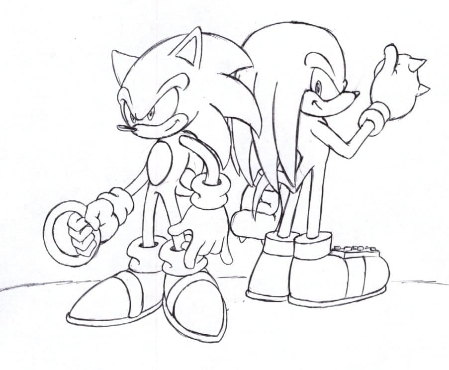Free printable Knuckles coloring page #212942 from Video Games collection