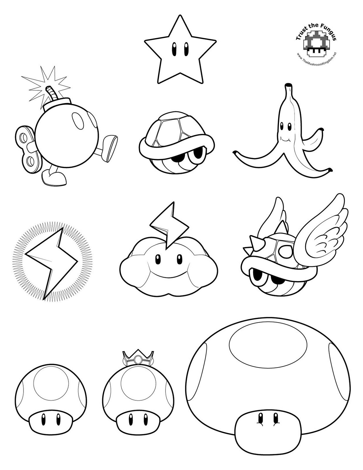 Coloring page: Mario Bros (Video Games) #112472 - Free Printable Coloring Pages
