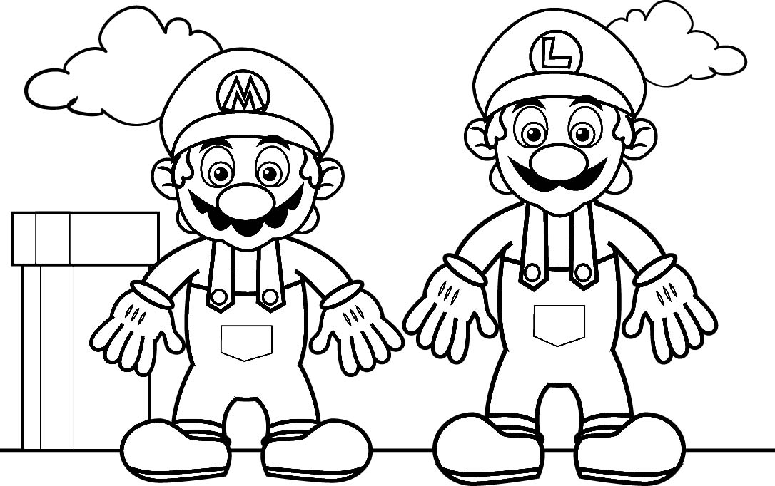 Coloring page: Mario Bros (Video Games) #112475 - Free Printable Coloring Pages