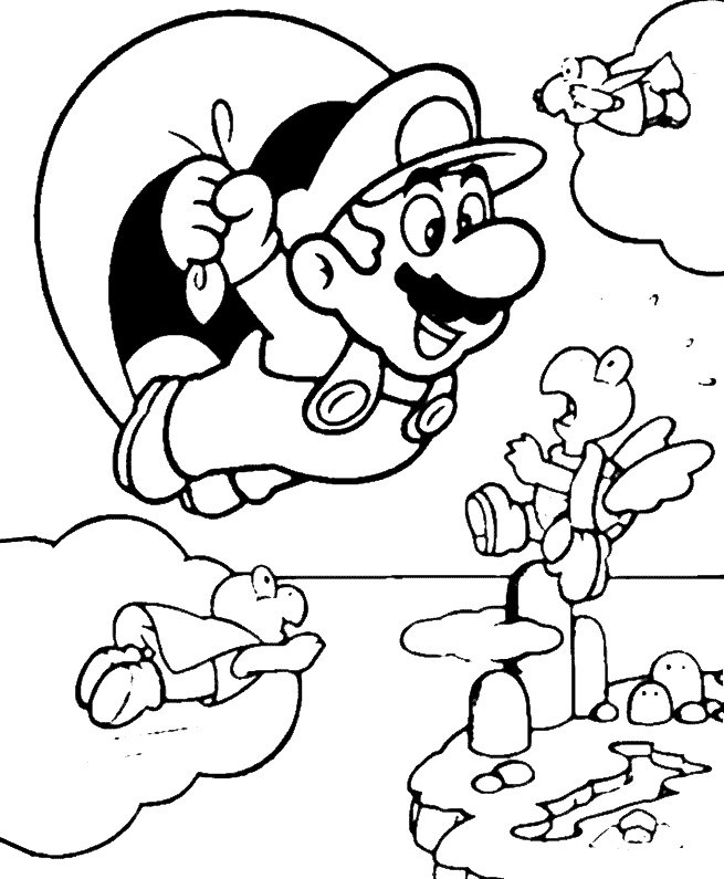 Coloring page: Mario Bros (Video Games) #112487 - Free Printable Coloring Pages