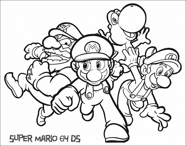 Coloring page: Mario Bros (Video Games) #112551 - Printable coloring pages