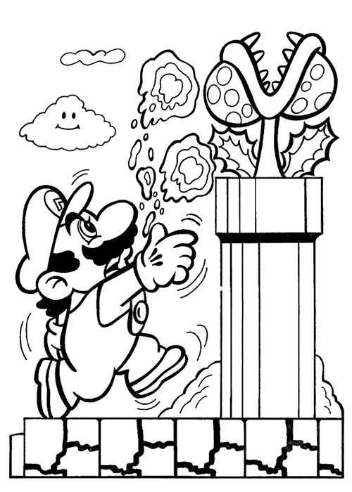 Coloring page: Mario Bros (Video Games) #112562 - Printable coloring pages