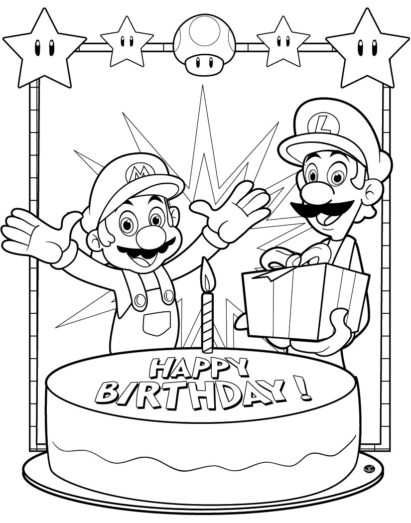 Coloring page: Mario Bros (Video Games) #112580 - Printable coloring pages