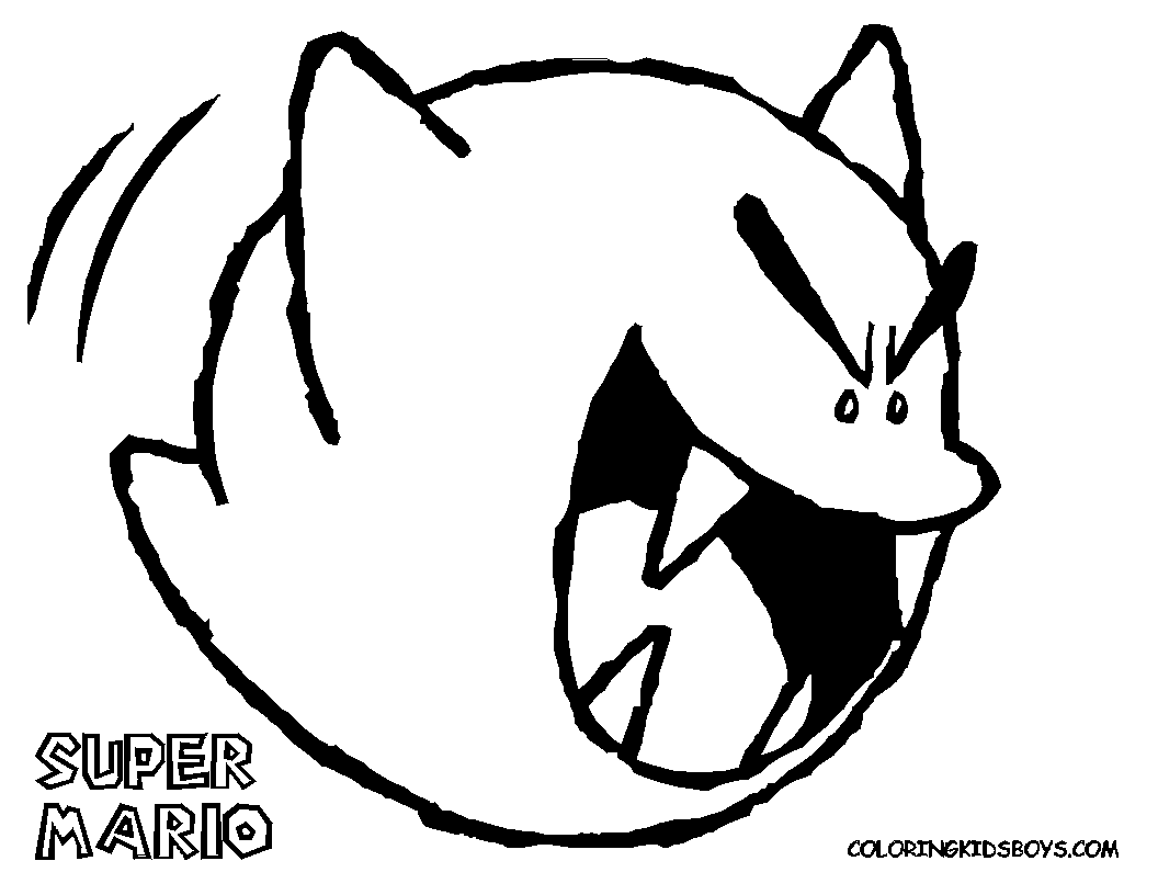 ghost mario coloring pages