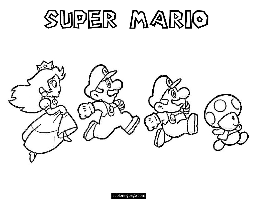 Coloring page: Mario Bros (Video Games) #112611 - Free Printable Coloring Pages