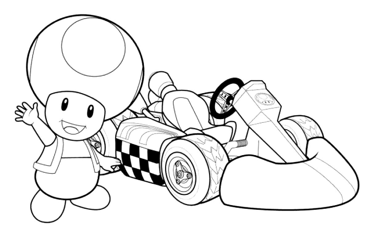 Coloring page: Mario Kart (Video Games) #154426 - Free Printable Coloring Pages