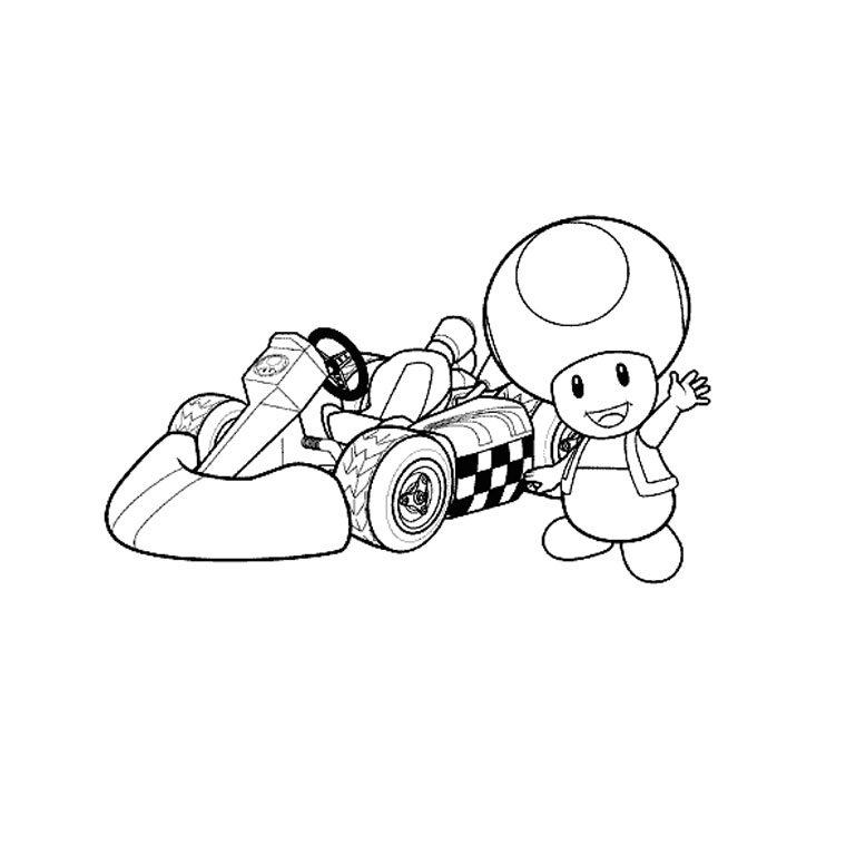 Coloring page: Mario Kart (Video Games) #154428 - Printable coloring pages