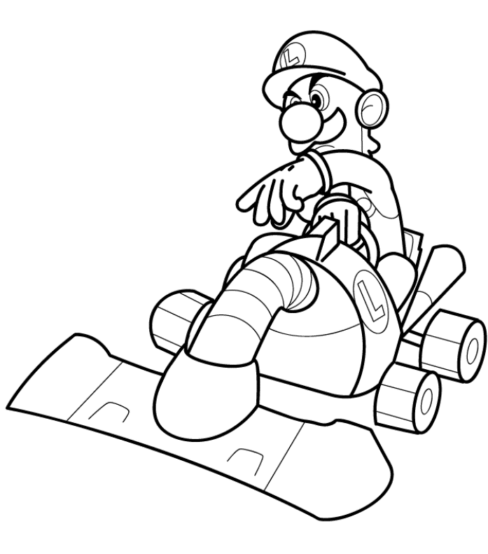 Coloring page: Mario Kart (Video Games) #154430 - Free Printable Coloring Pages