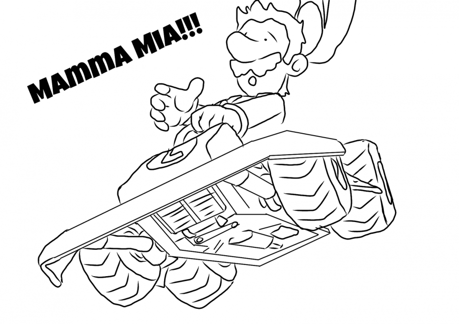 Coloring page: Mario Kart (Video Games) #154472 - Free Printable Coloring Pages