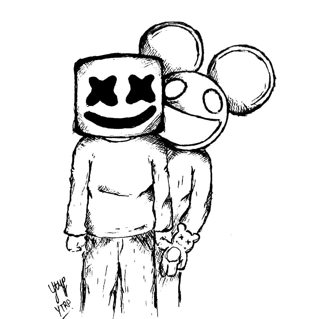 Free printable Marshmello Fortnite coloring page #208264 from Video Games collection