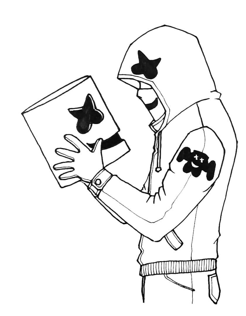 Free printable Marshmello Fortnite coloring page #208269 from Video Games collection