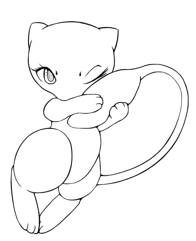 Free printable Mew coloring page #187437 from Video Games collection