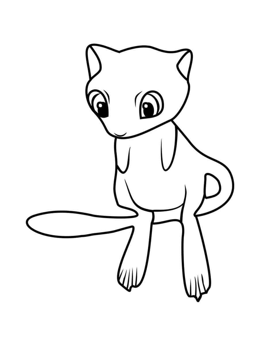 Free printable Mew coloring page #187438 from Video Games collection