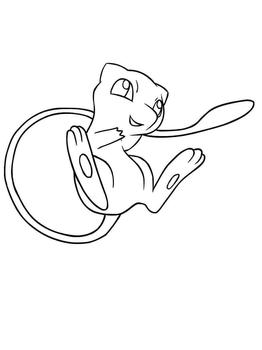 Free printable Mew coloring page #187439 from Video Games collection