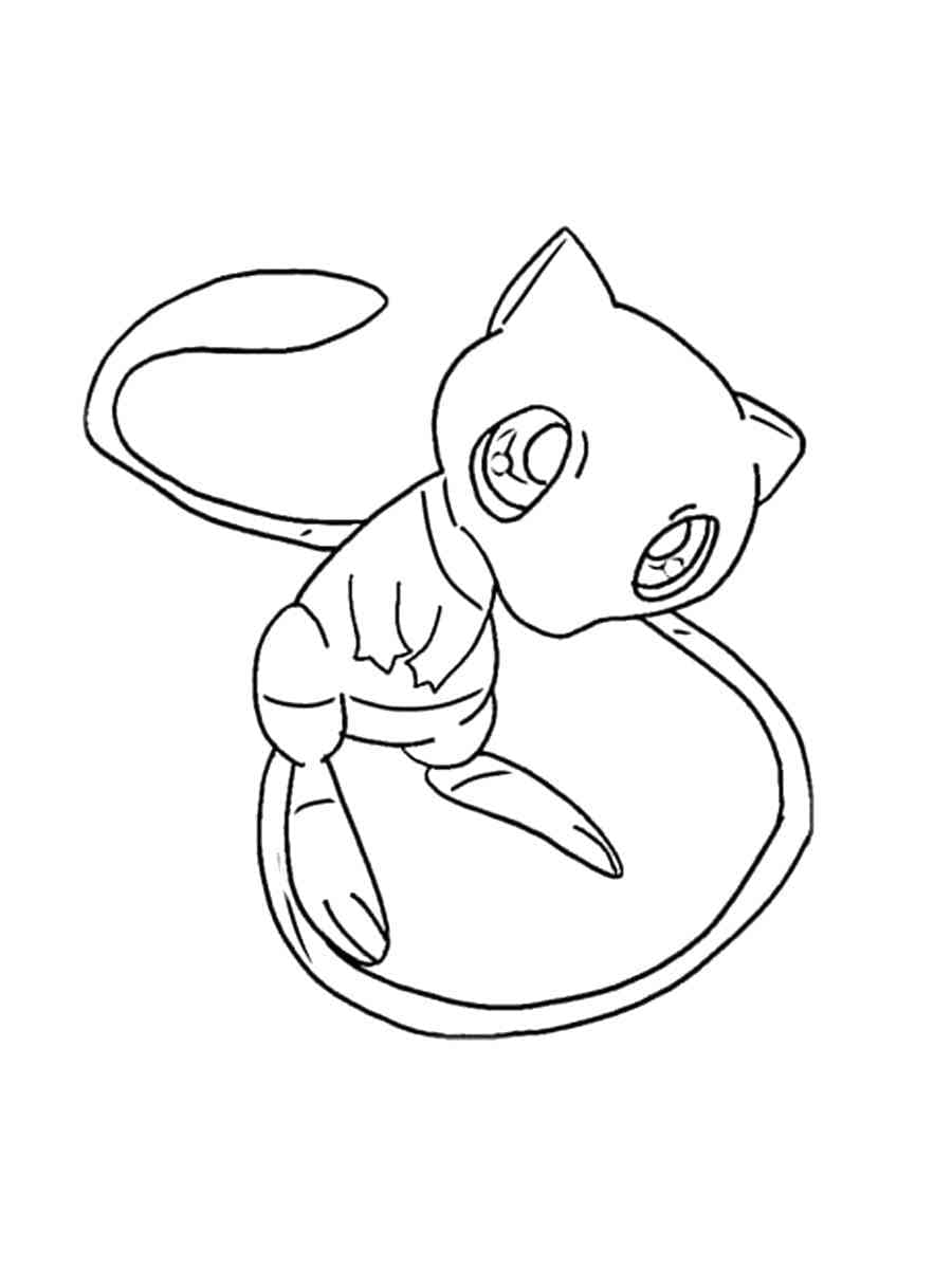 Free printable Mew coloring page #187445 from Video Games collection