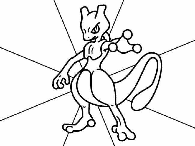 Free printable Mewtwo coloring page #179430 from Video Games collection