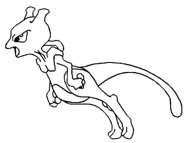 Coloring page: Mewtwo (Video Games) #179440 - Free Printable Coloring Pages
