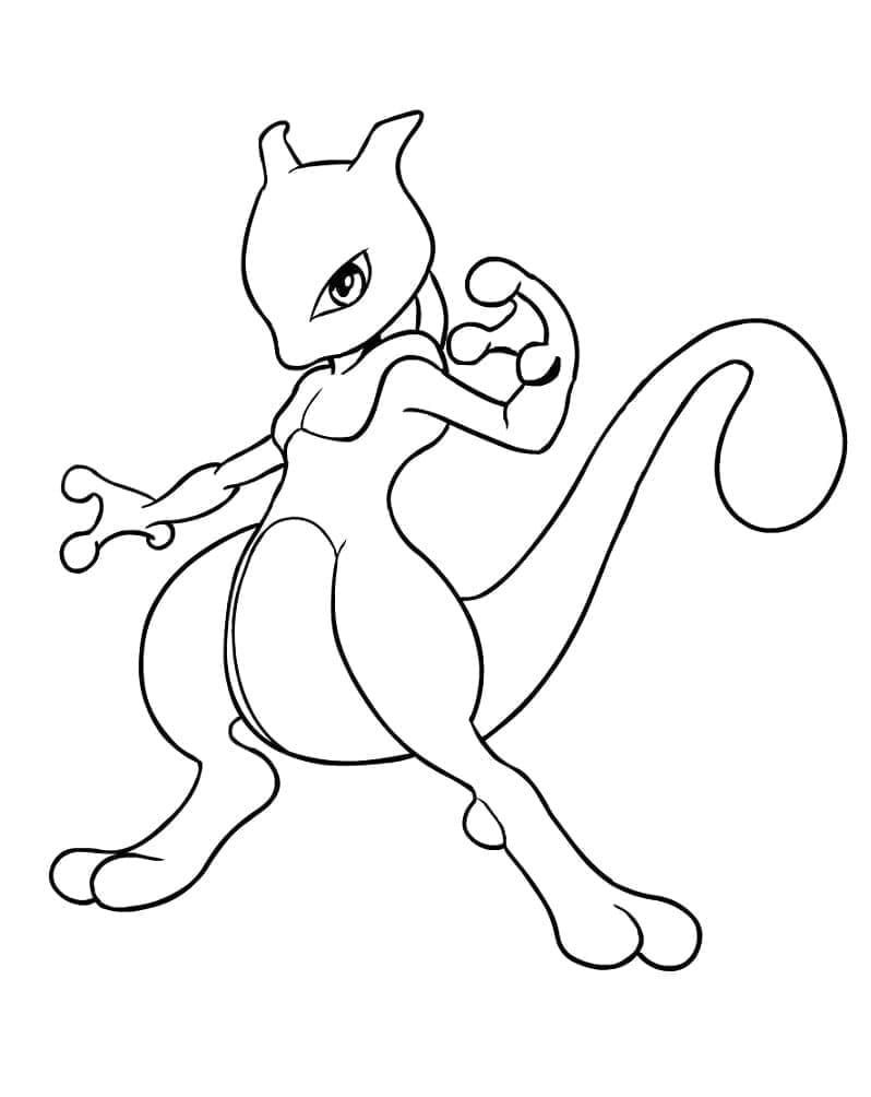 Coloring page: Mewtwo (Video Games) #179441 - Free Printable Coloring Pages