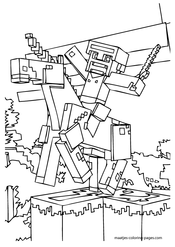 Coloring page: Minecraft (Video Games) #113750 - Free Printable Coloring Pages