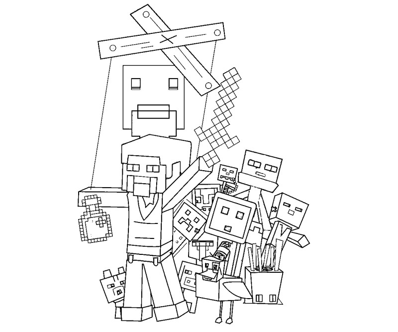 Coloring page: Minecraft (Video Games) #113767 - Free Printable Coloring Pages