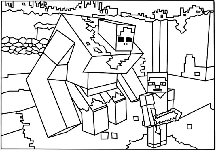 Coloring page: Minecraft (Video Games) #113845 - Free Printable Coloring Pages