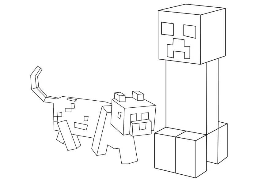 Free printable Minecraft coloring page #171134 from Video Games collection