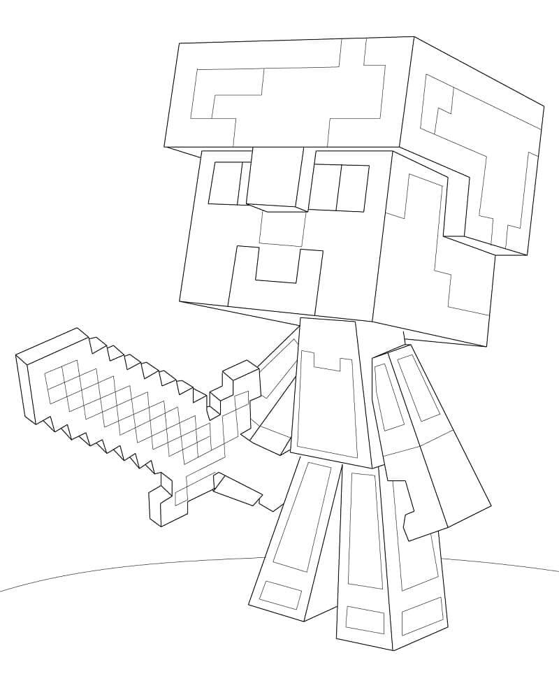 Free printable Minecraft coloring page #171139 from Video Games collection