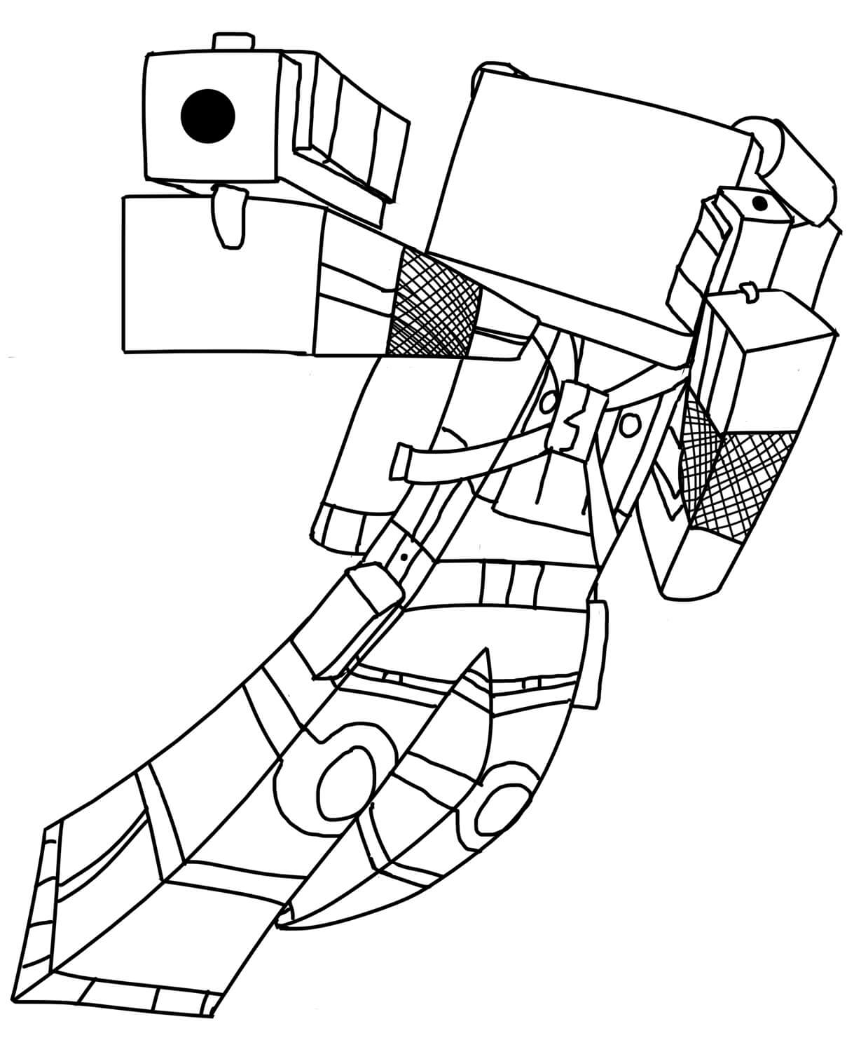 Free printable Minecraft coloring page #171150 from Video Games collection