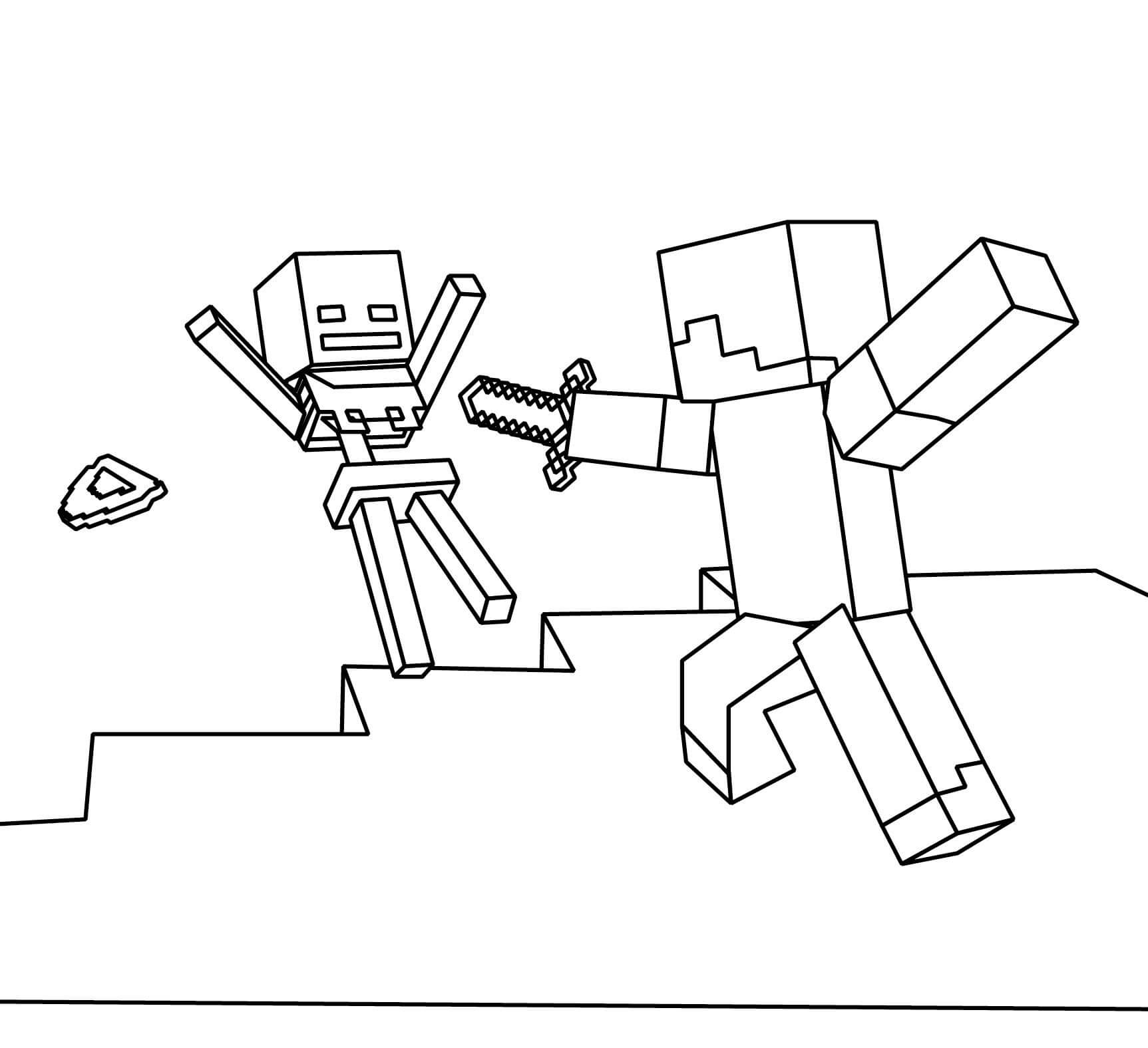 Free printable Minecraft coloring page #171176 from Video Games collection