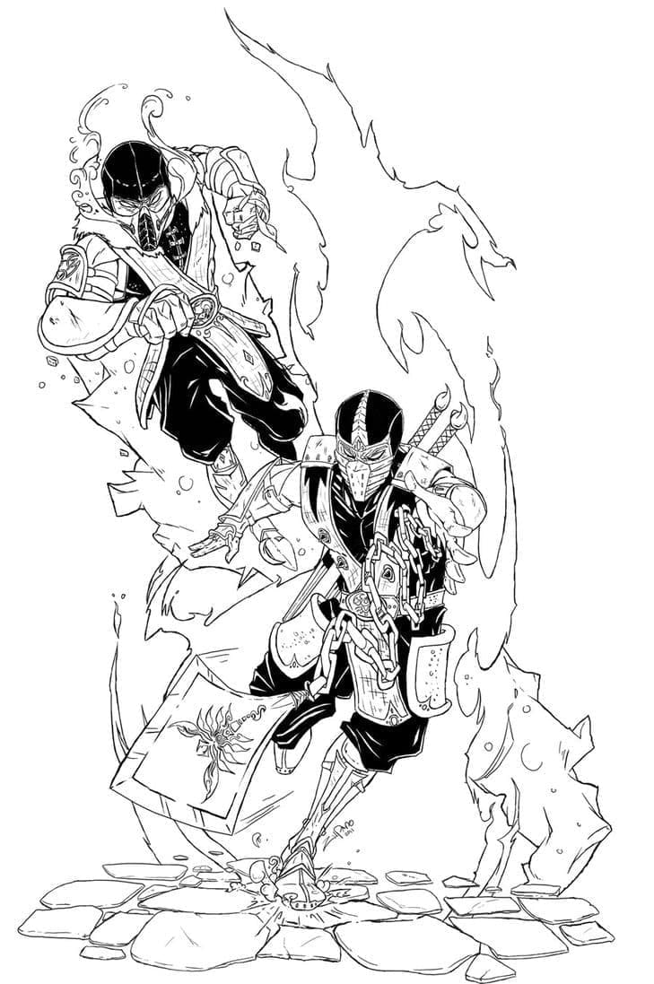 Free printable Mortal Kombat coloring page #207898 from Video Games collection