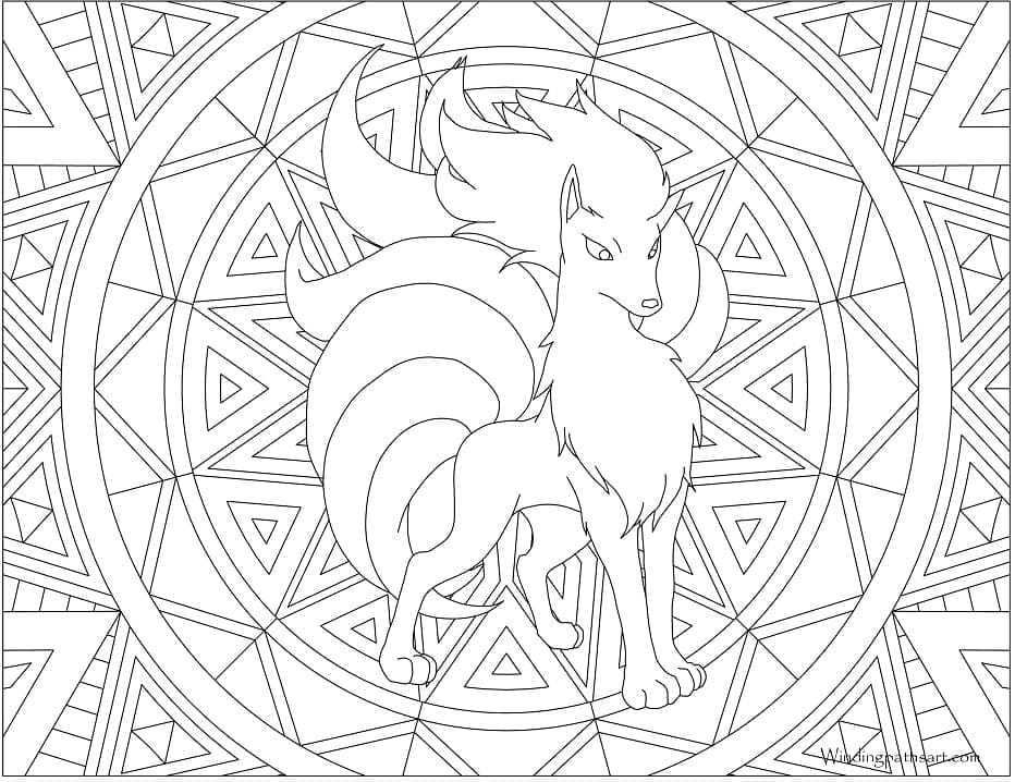 Free printable Ninetales coloring page #181826 from Video Games collection