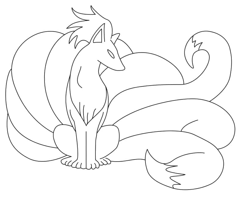 Free printable Ninetales coloring page #181833 from Video Games collection