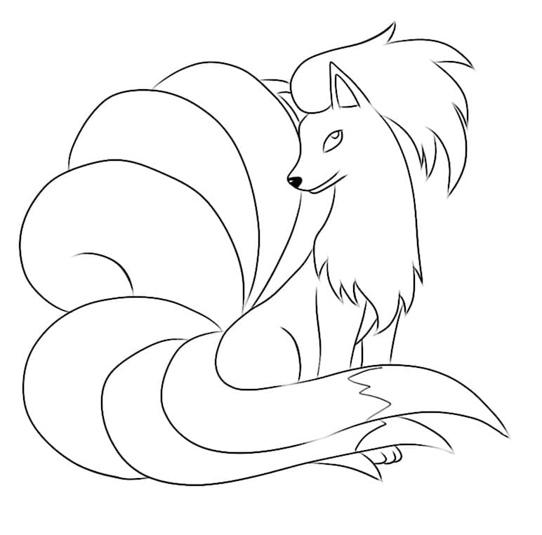 Free printable Ninetales coloring page #181834 from Video Games collection