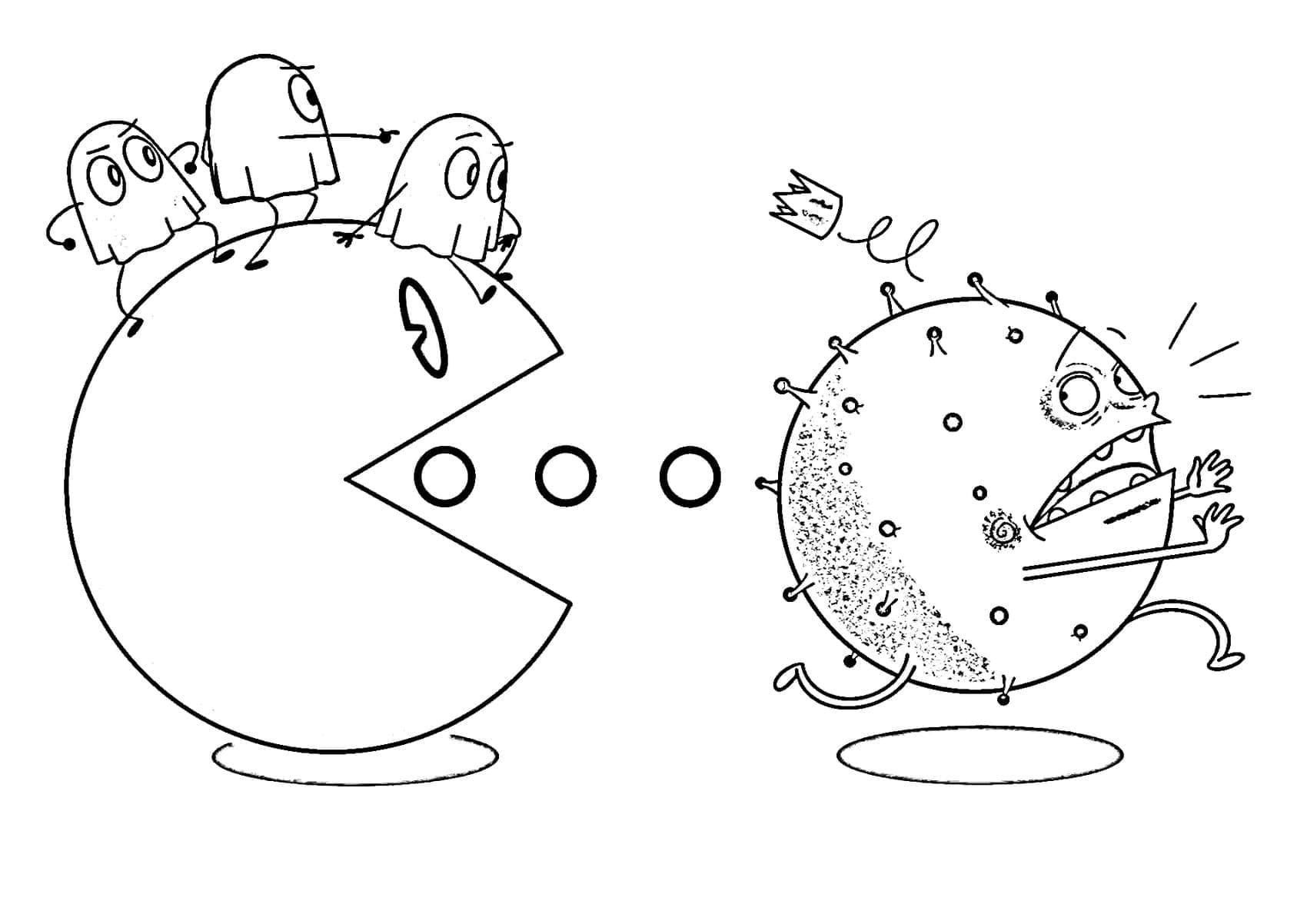 Free printable Pac-Man coloring page #207808 from Video Games collection
