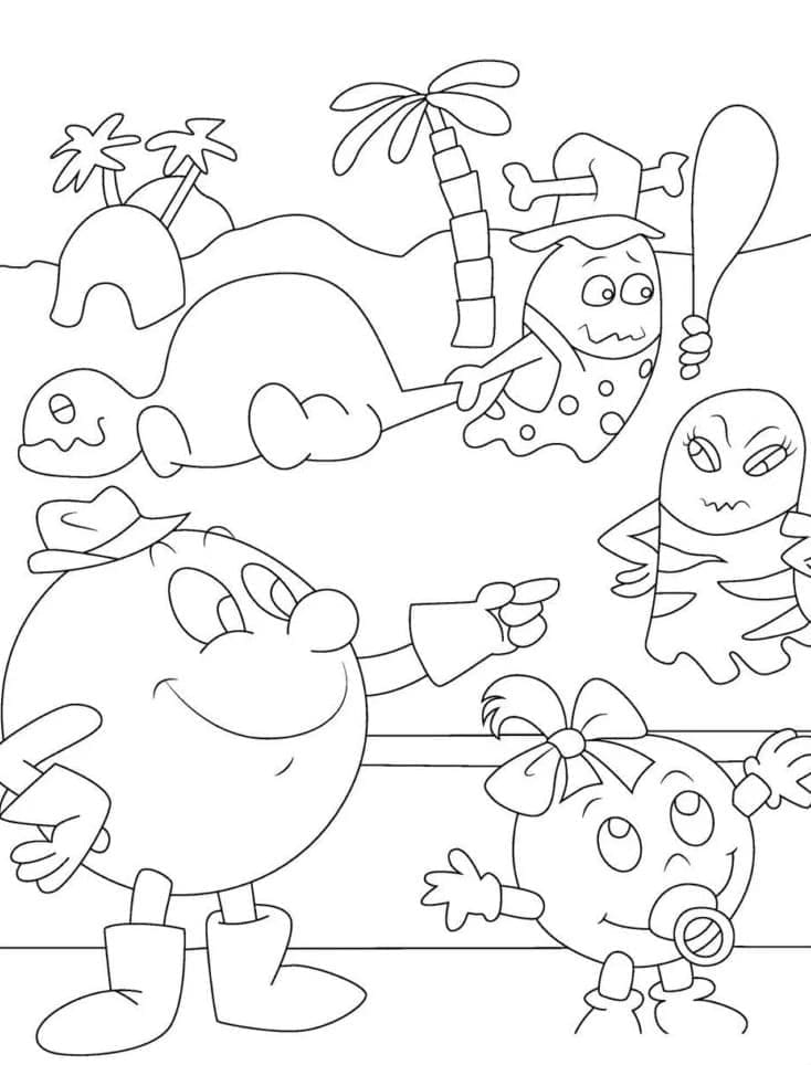 Free printable Pac-Man coloring page #207814 from Video Games collection