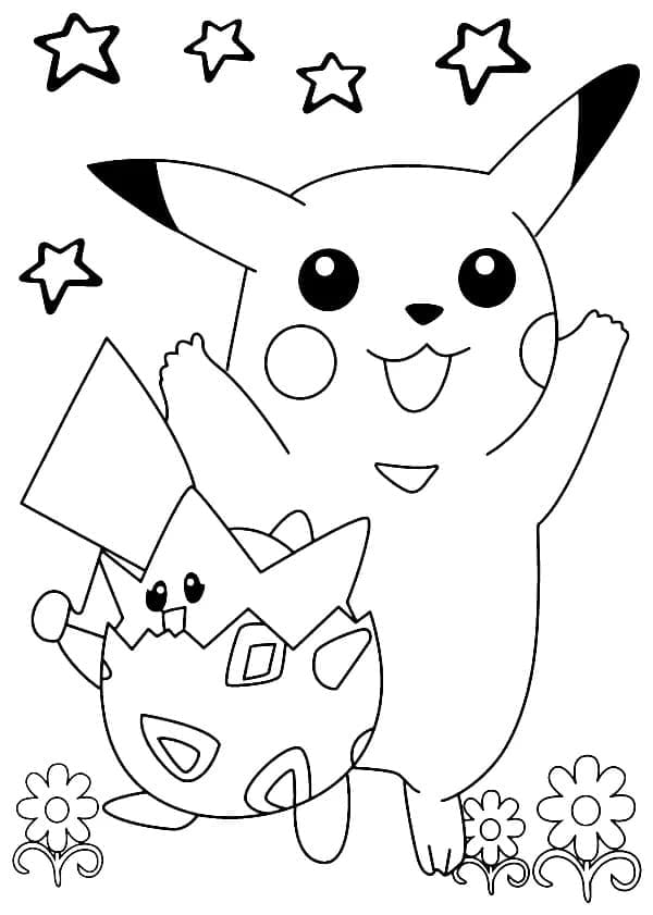 Free printable Pikachu coloring page #177225 from Video Games collection