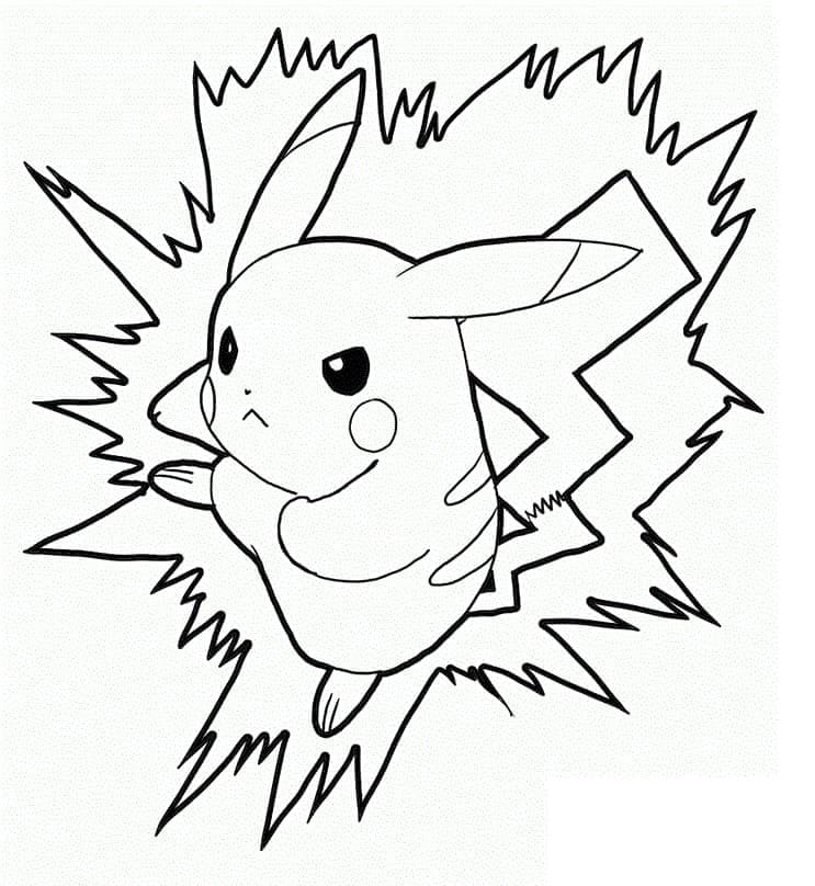 Free printable Pikachu coloring page #177227 from Video Games collection