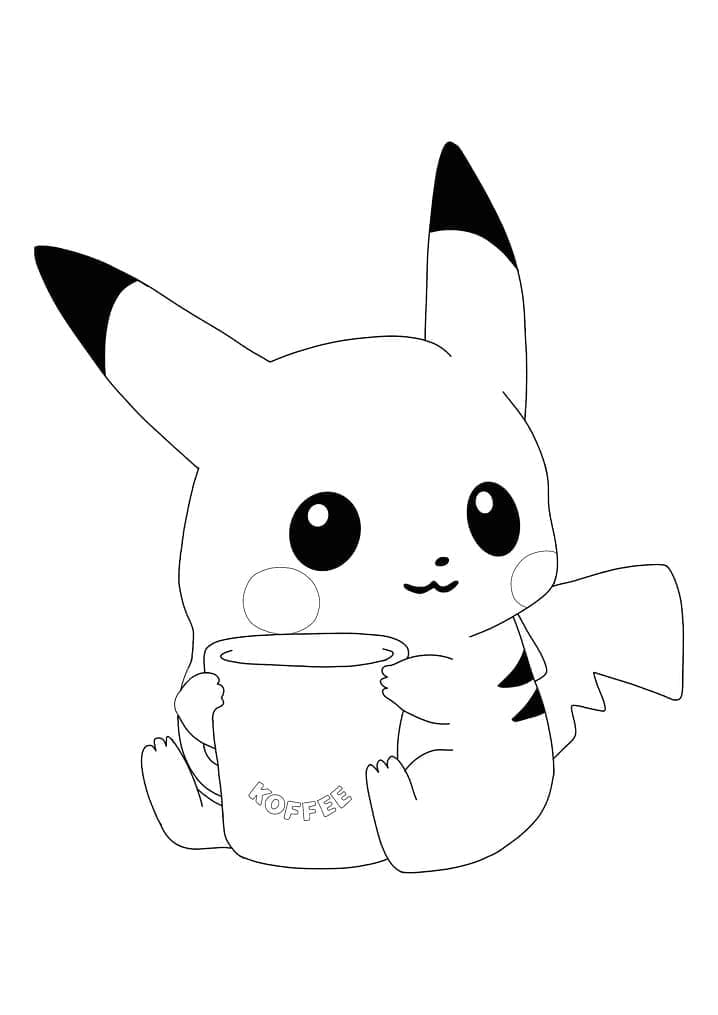 Free printable Pikachu coloring page #177228 from Video Games collection