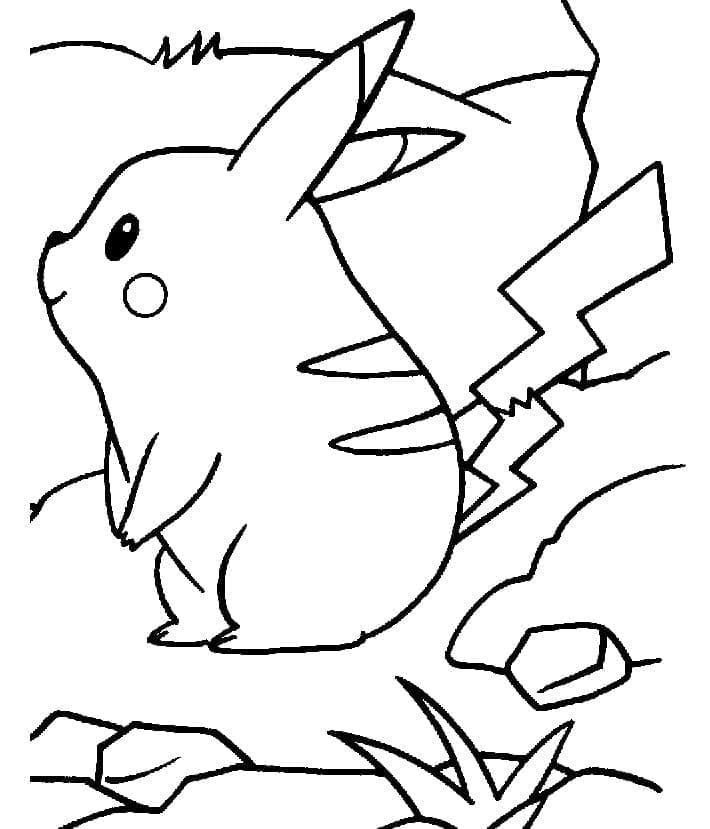 Free printable Pikachu coloring page #177235 from Video Games collection