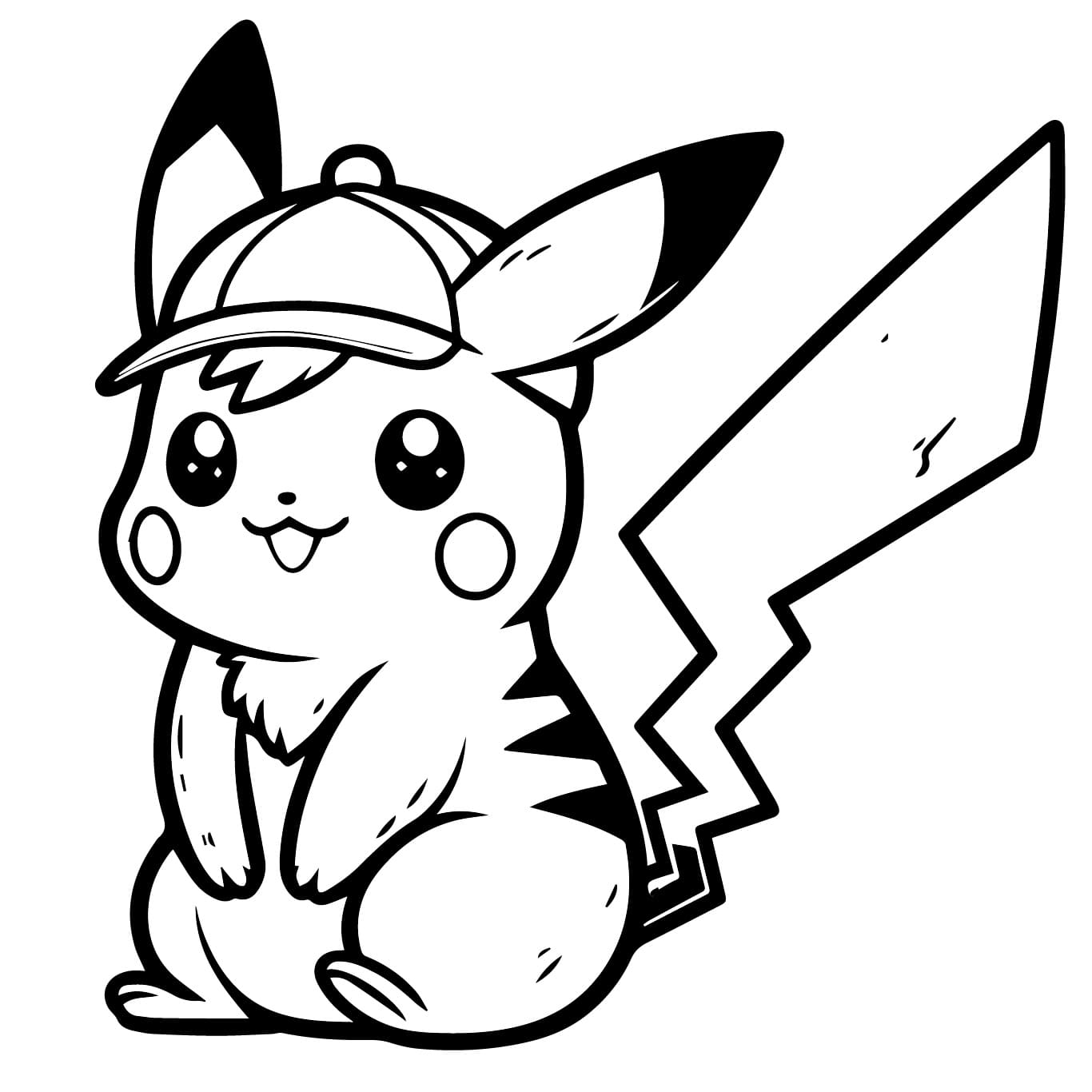 Free printable Pikachu coloring page #215391 from Video Games collection