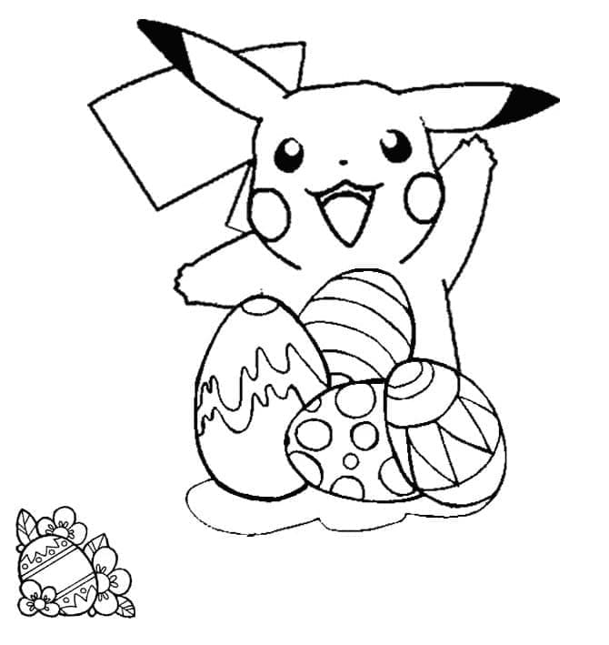 Free printable Pikachu coloring page #215409 from Video Games collection