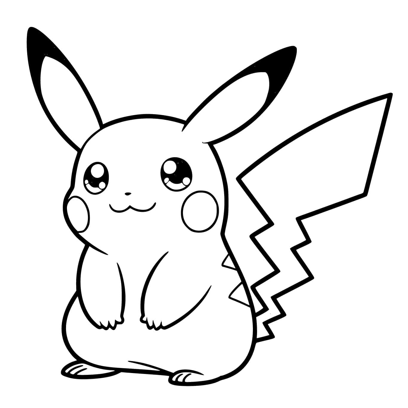 Free printable Pikachu coloring page #215422 from Video Games collection