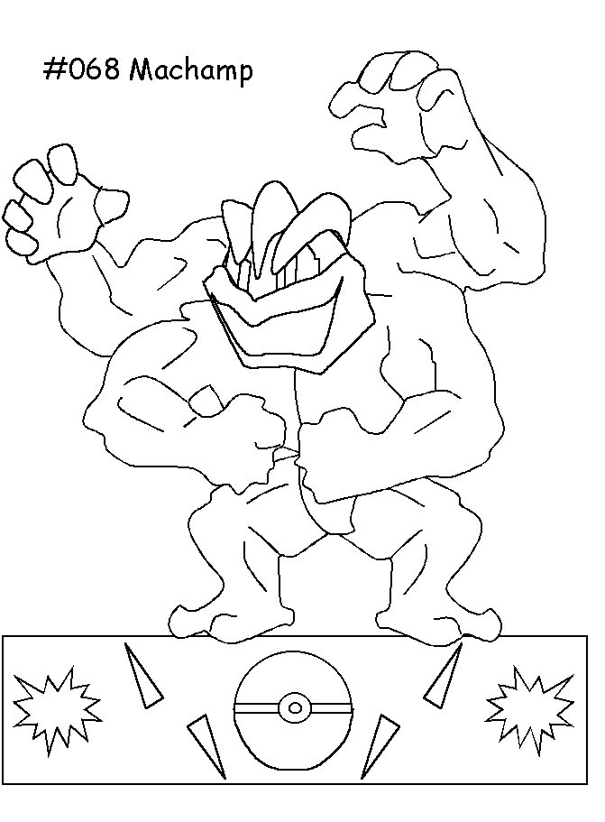 machamp pokemon coloring pages