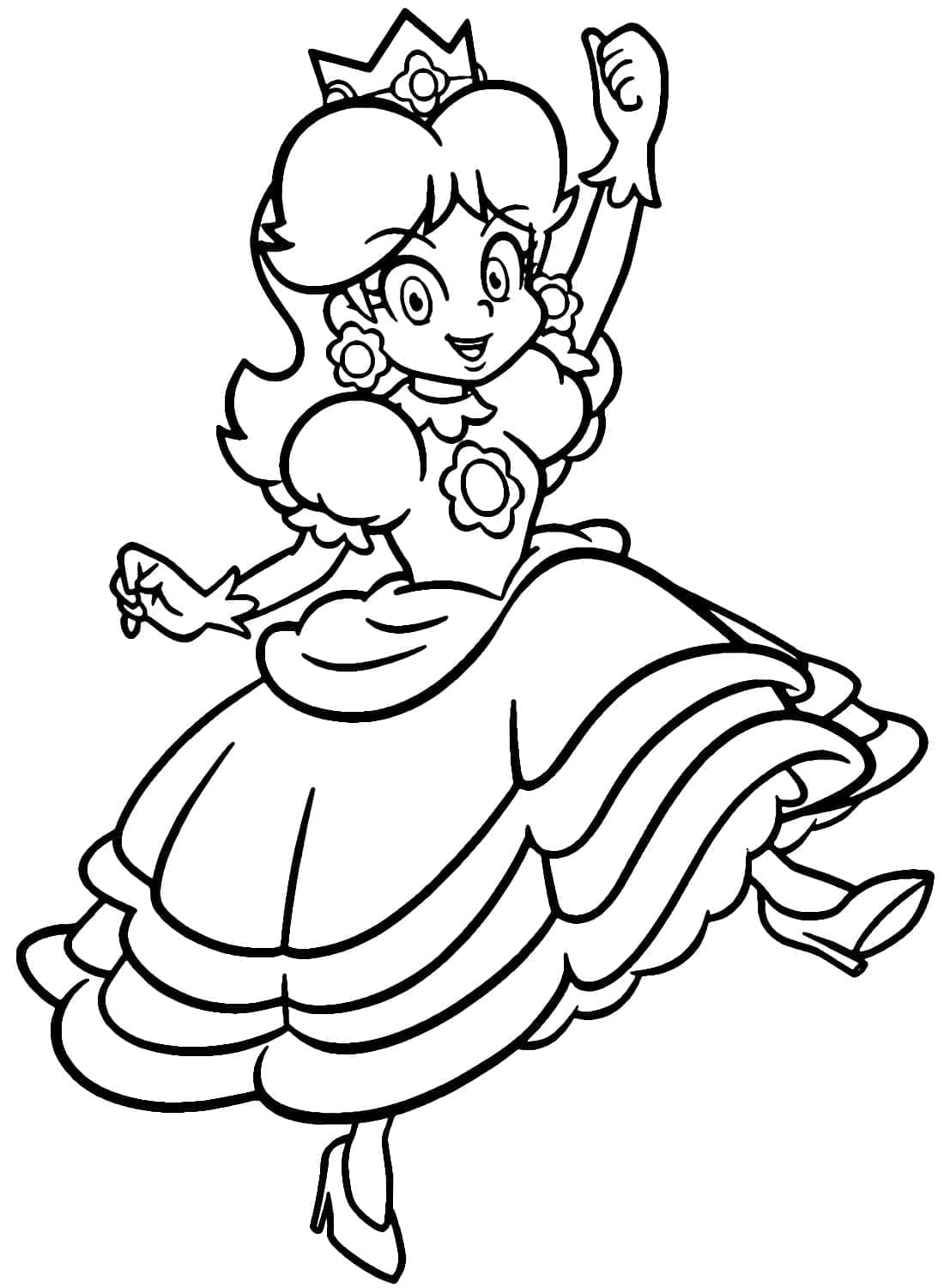 Free printable Princess Daisy coloring page #219049 from Video Games collection Free printable Princess Daisy coloring page #219049 from Video Games collection