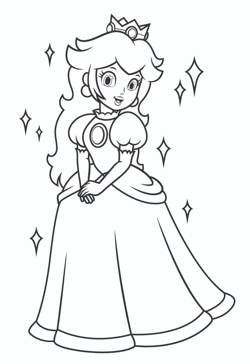 Free printable Princess Peach coloring page #211813 from Video Games collection