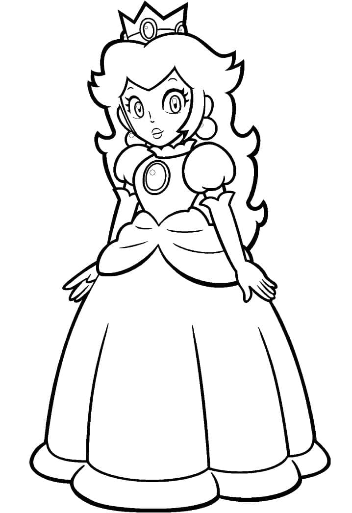 Free printable Princess Peach coloring page #211818 from Video Games collection