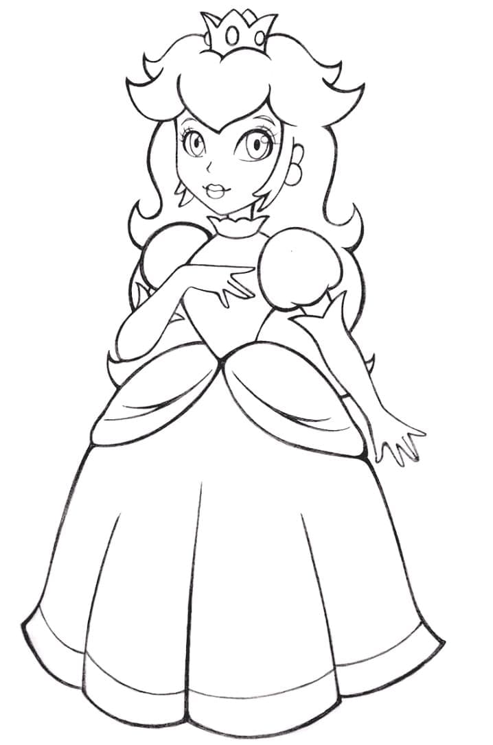 Free printable Princess Peach coloring page #211821 from Video Games collection